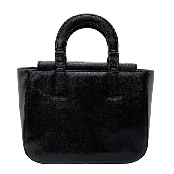 Auth GIVENCHY Handbag Black Leather/Plastic - - Picture 3 of 12